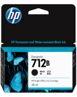 HP 712B 38-ml Black DesignJet Ink Cartridge